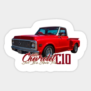 1972 Chevrolet C10 Short Bed Stepside Truck Sticker